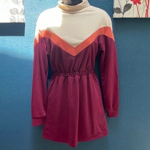 Small long-sleeve & hi-neck Bershka dress